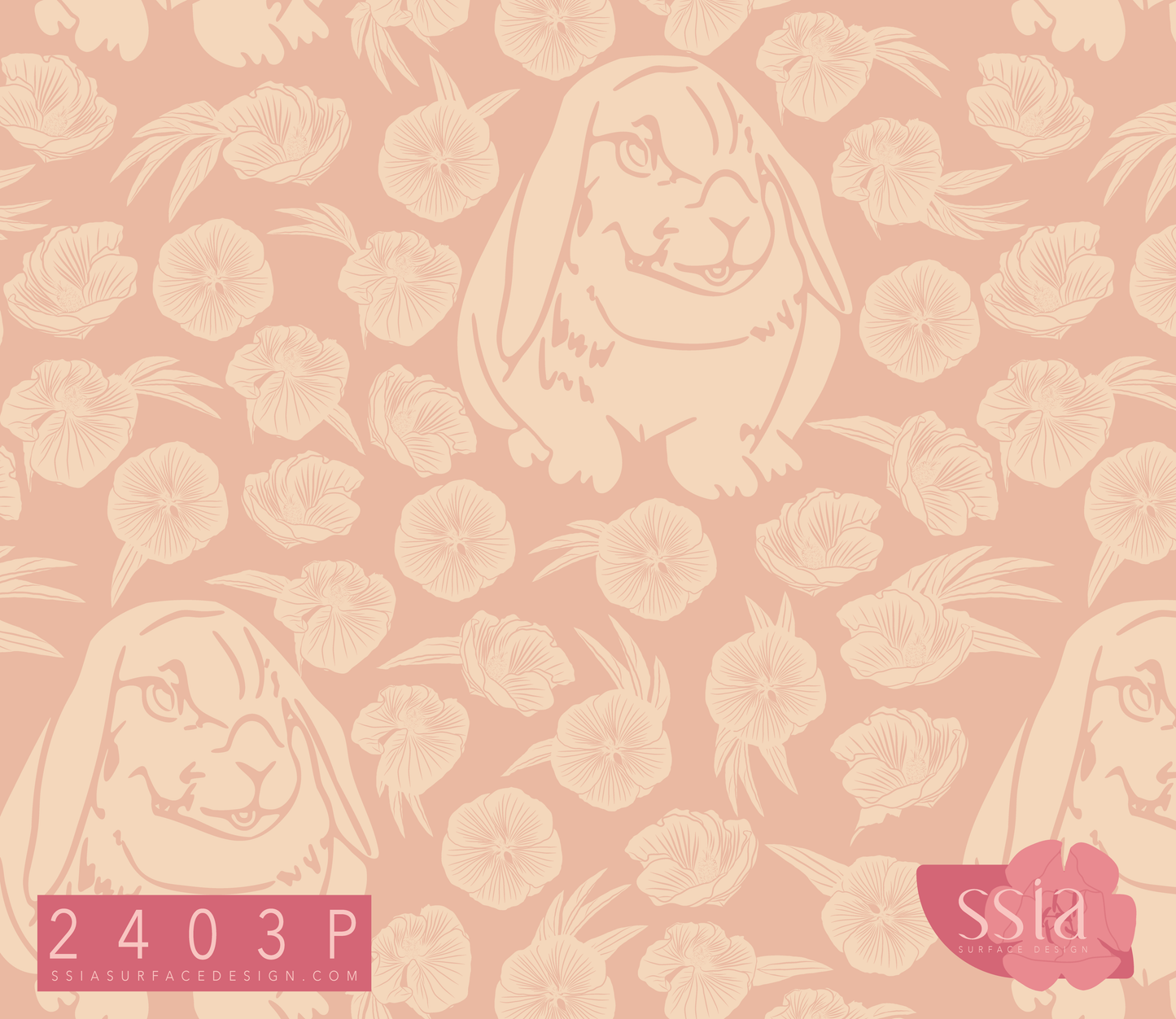 Droopy Earred Bunny Pattern Design 2403