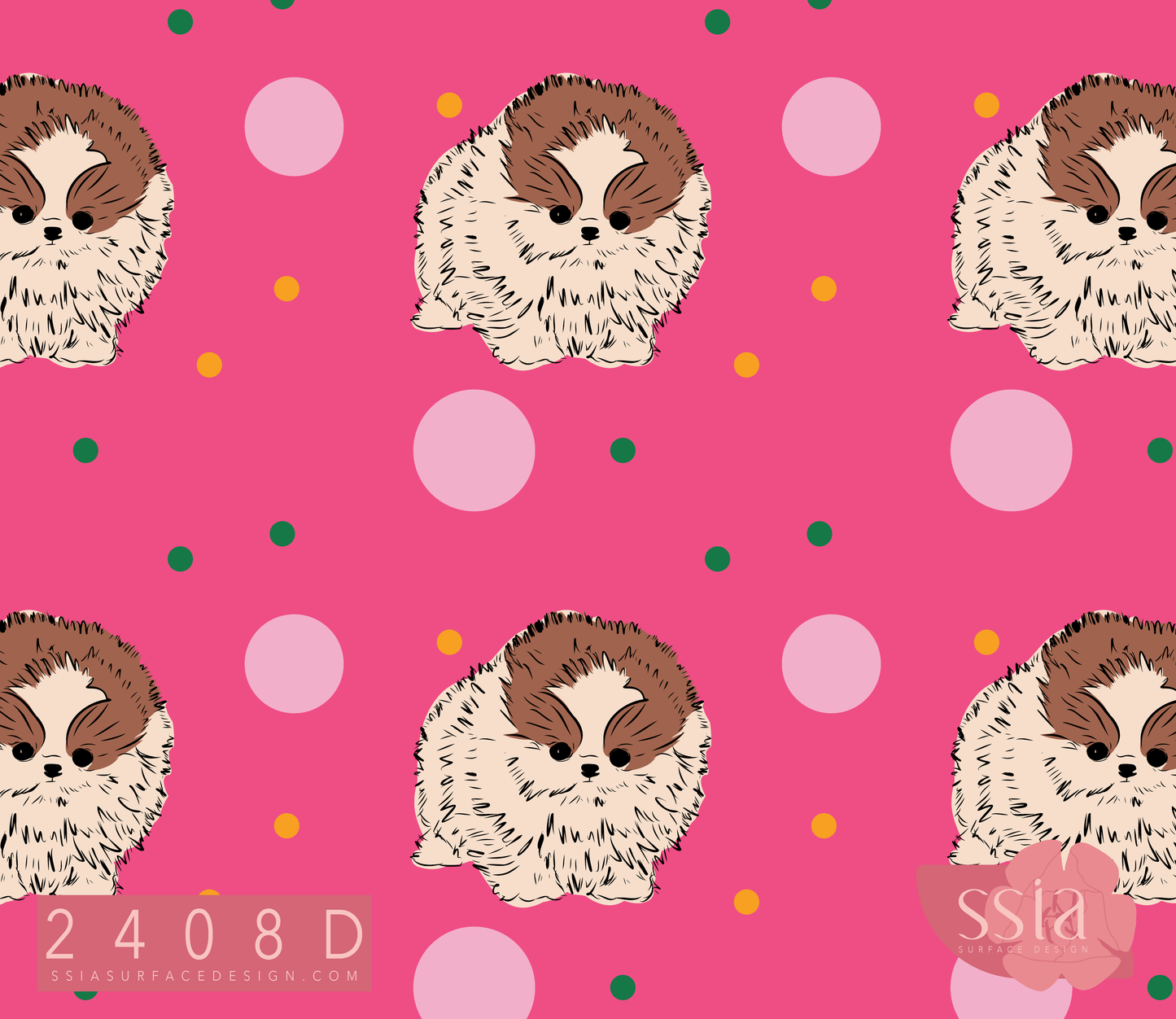 Shih Tzu Dog Pattern Design 2408