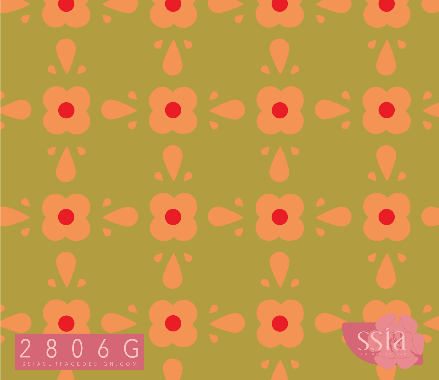 Mogul Boteh Flower Pattern Design 2806