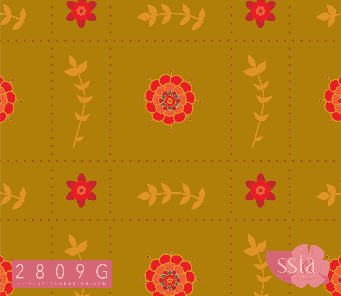 Boteh Flower Pattern Design 2809