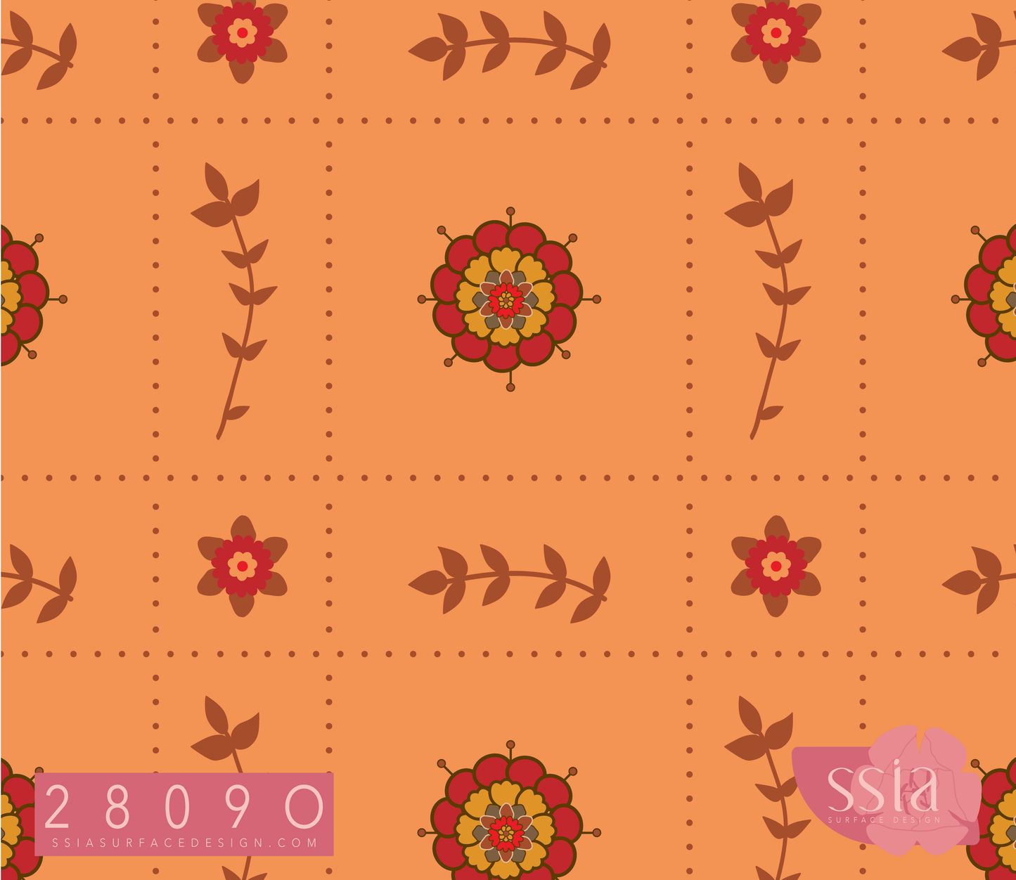 Boteh Flower Pattern Design 2809