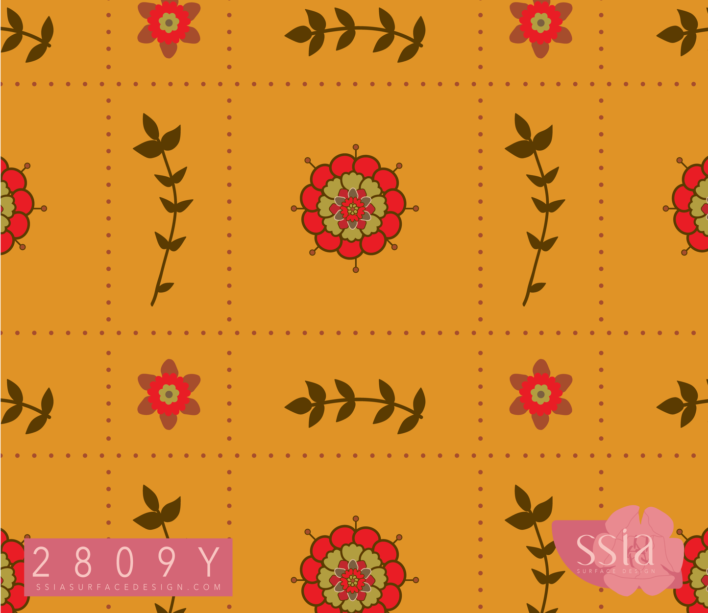 Boteh Flower Pattern Design 2809