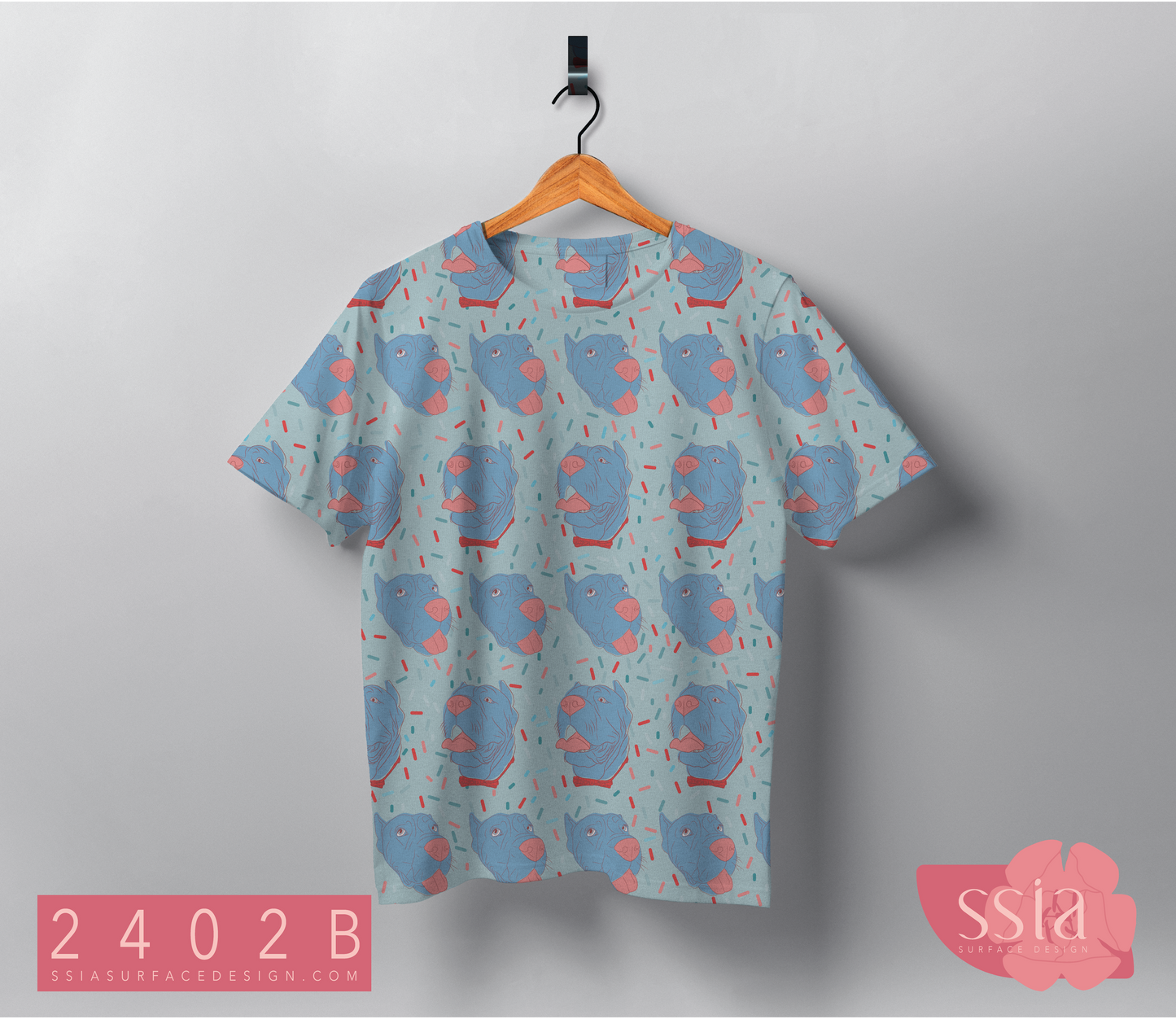 Happy Cane Corso Dog Pattern Design 2402