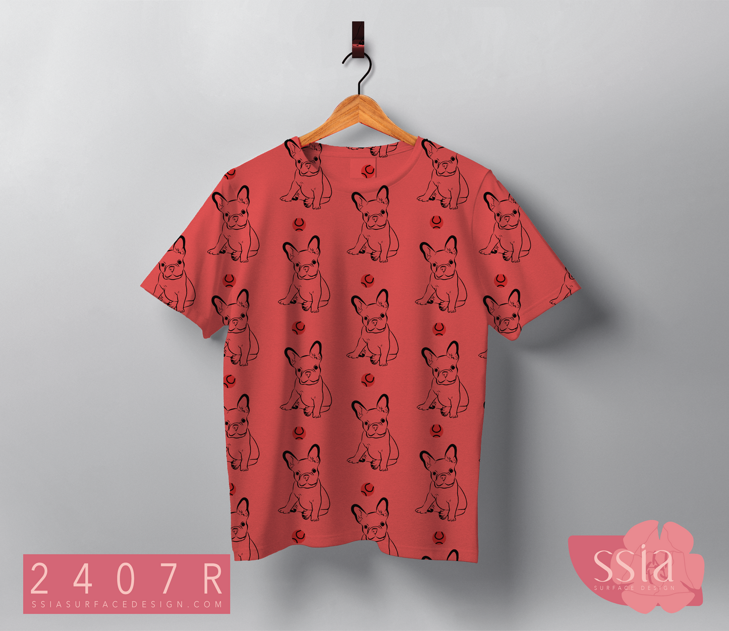 French Bulldog Dog Pattern Design 2407