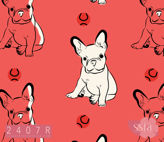 French Bulldog Dog Pattern Design 2407