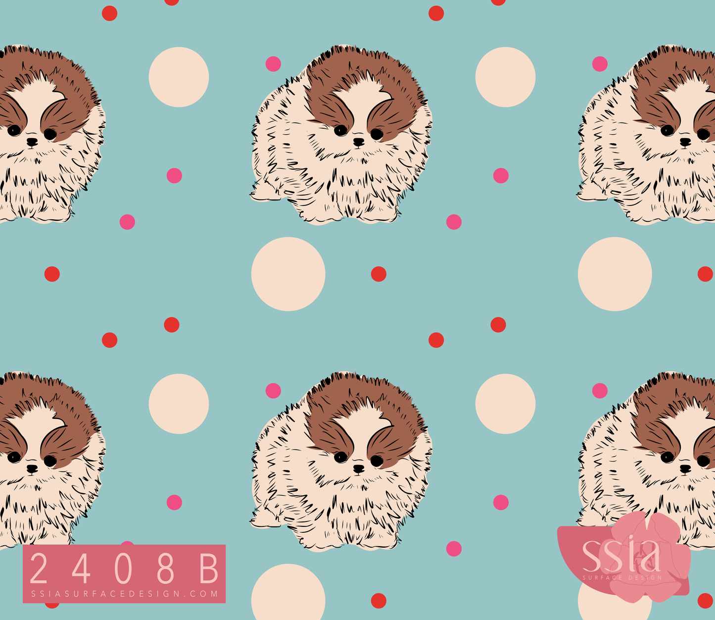 Shih Tzu Dog Pattern Design 2408
