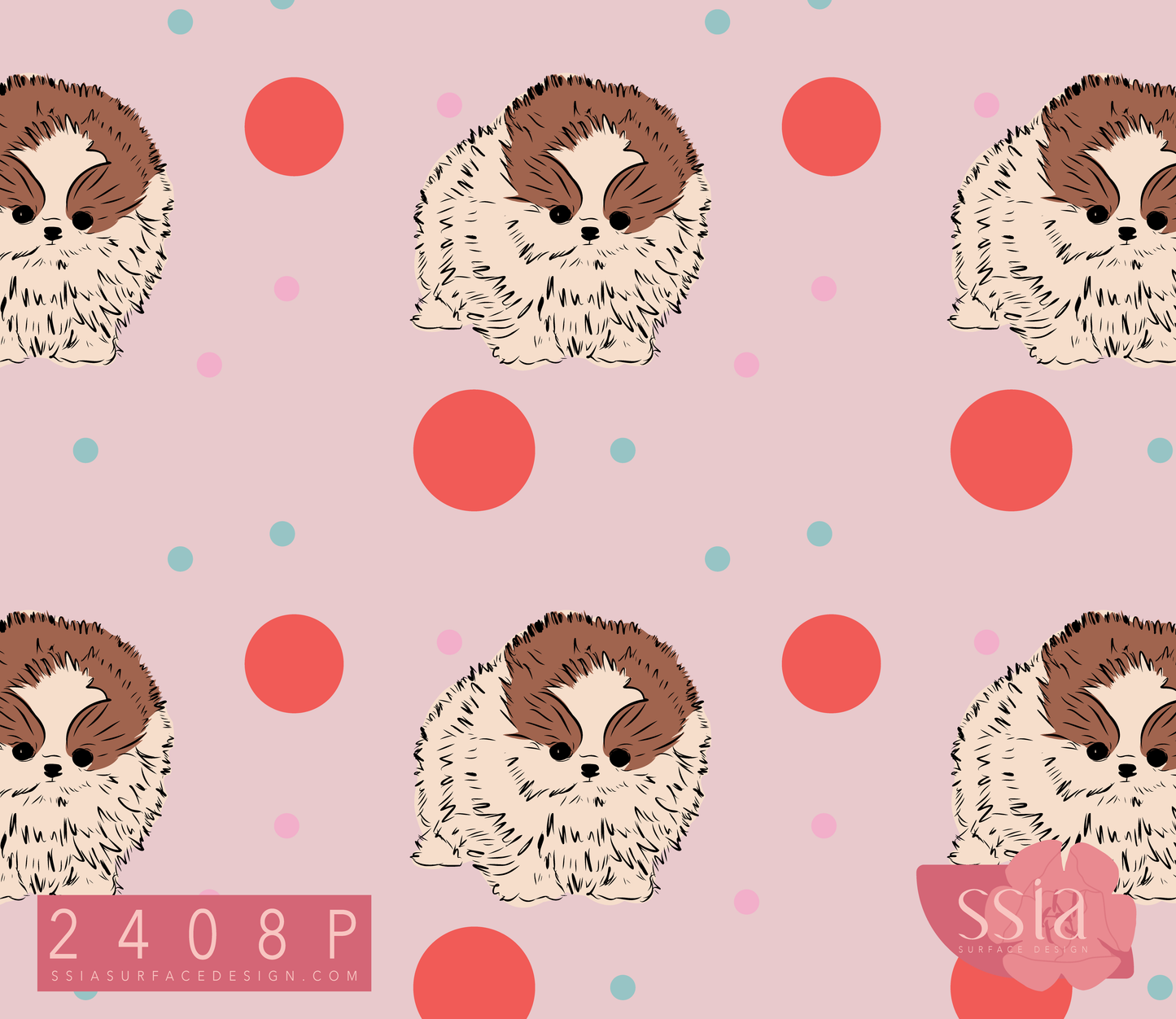 Shih Tzu Dog Pattern Design 2408