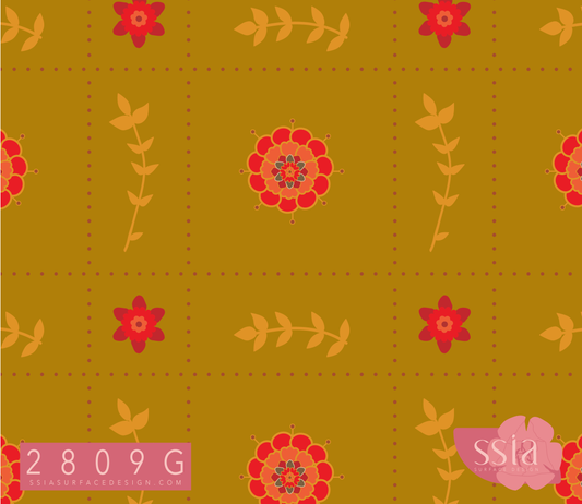 Boteh Flower Pattern Design 2809